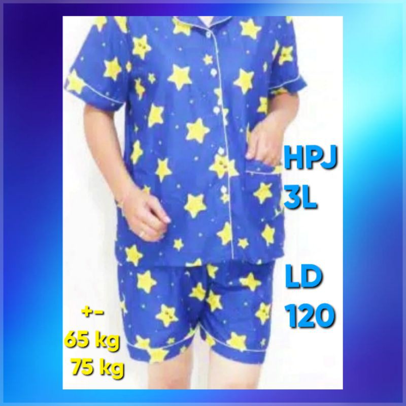 Pakaian tidur Piama couple ibu dan anak star nevi