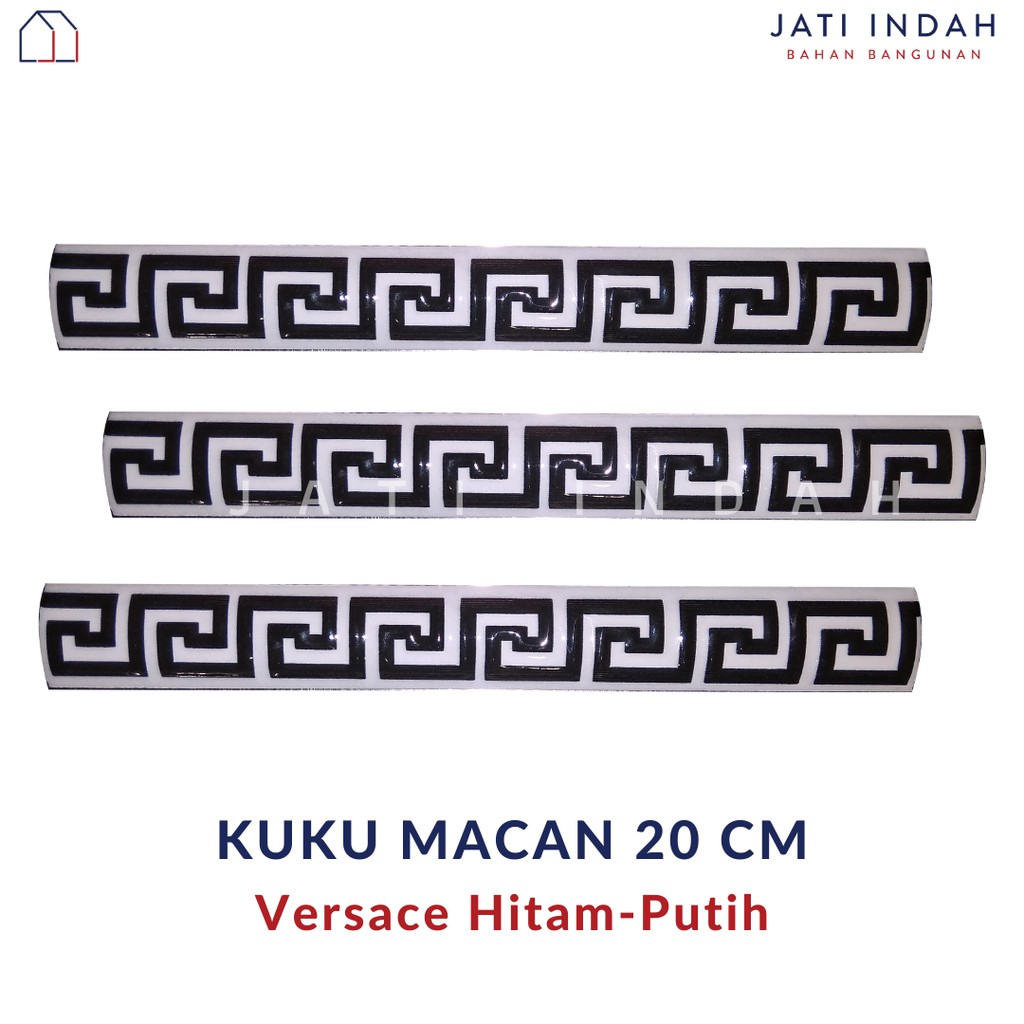 Kuku Macan 20 cm Motif Versa / Bon-bon Lis Pinggiran Keramik