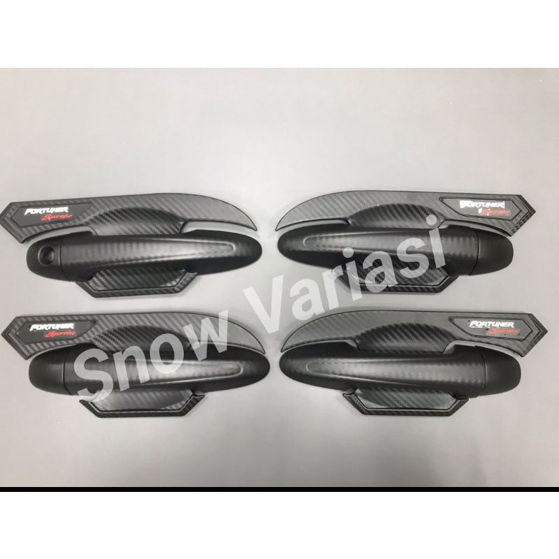 Paket outer handle cover all new fortuner 2016 2018 carbon doff  jsl