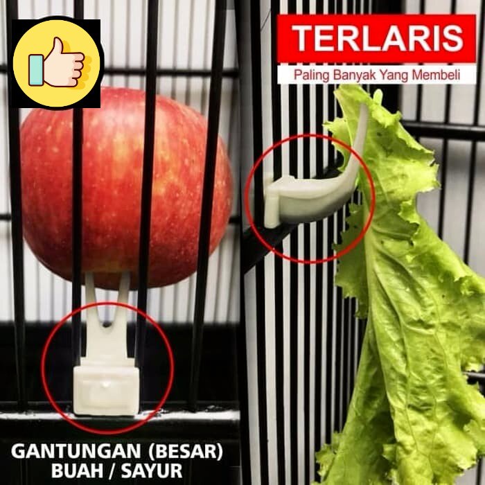 Gantungan Cantolan Besar Pengait Buah Pisang Apel Sawi Kandang Burung