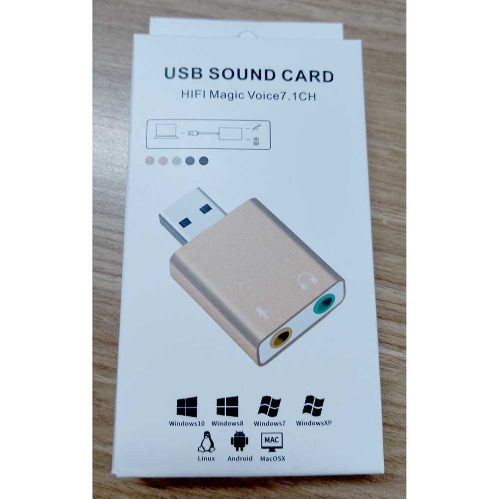 (100% BARANG ORI) External USB Sound Card 3D Audio 7.1