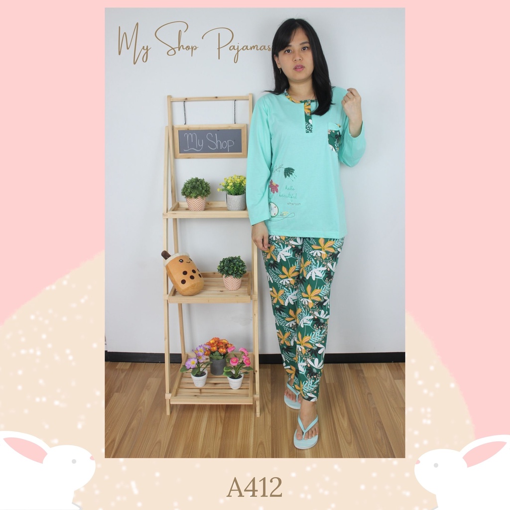 PIYAMA BABYDOLL PAJAMAS ANNE CLAIRE / BAJUTIDUR BABYDOLL SETELAN TANGAN LENGAN PANJANG CELANA PANJANG DEWASA WANITA SLEEPWEAR PP-6