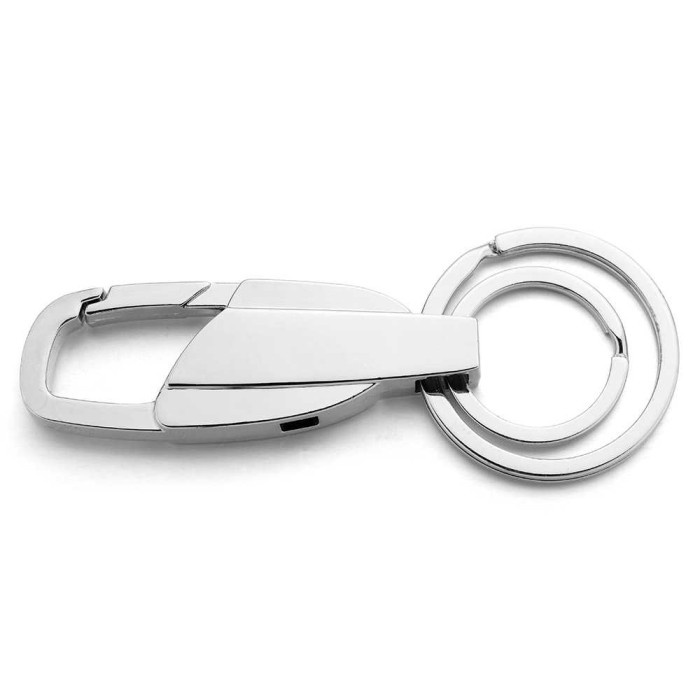 Gantungan Kunci Souvenir Carabiner Keychain Stainless Steel - Silver