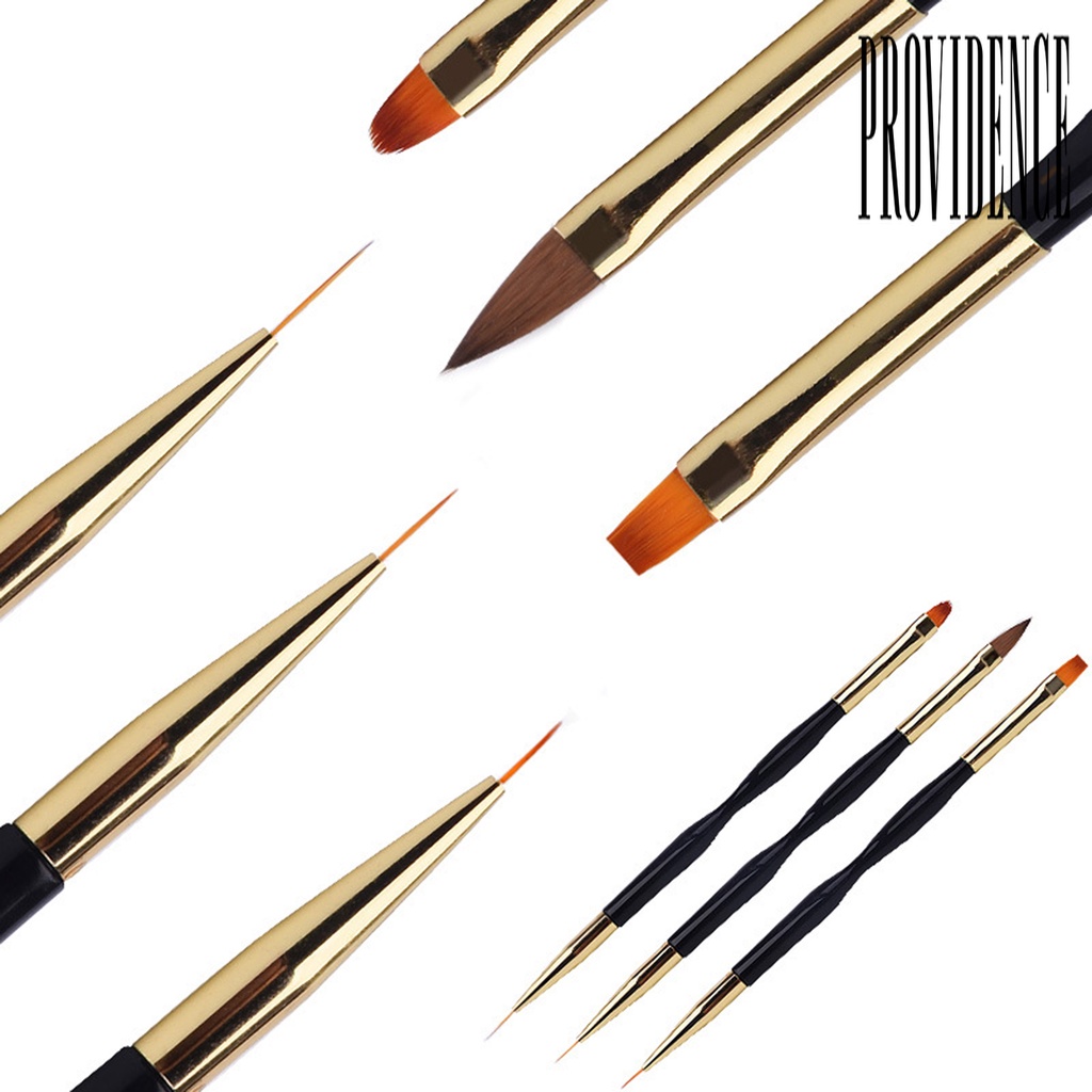 Providence Pen Brush Nail Art Kepala Ganda Gagang Ergonomis Bahan Plastik Ultra Ringan