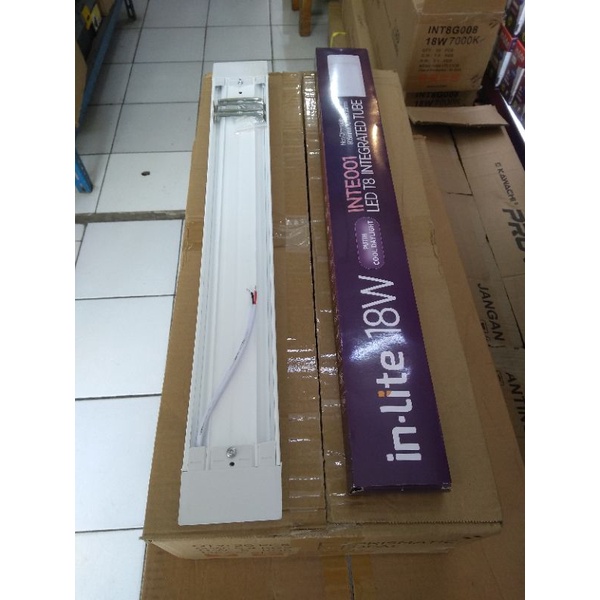 Lampu TL T8 18w Putih CDL 60cm Dome Inlite 001