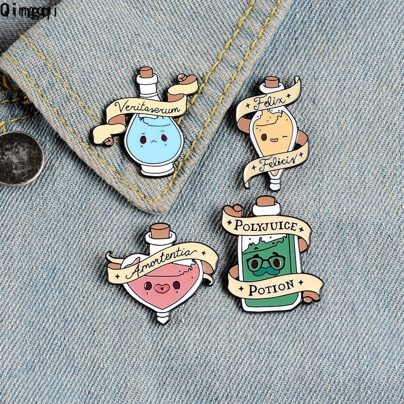 Bros Pin Enamel Bentuk Botol Sihir Harry Potter Hogwarts Untuk Anak