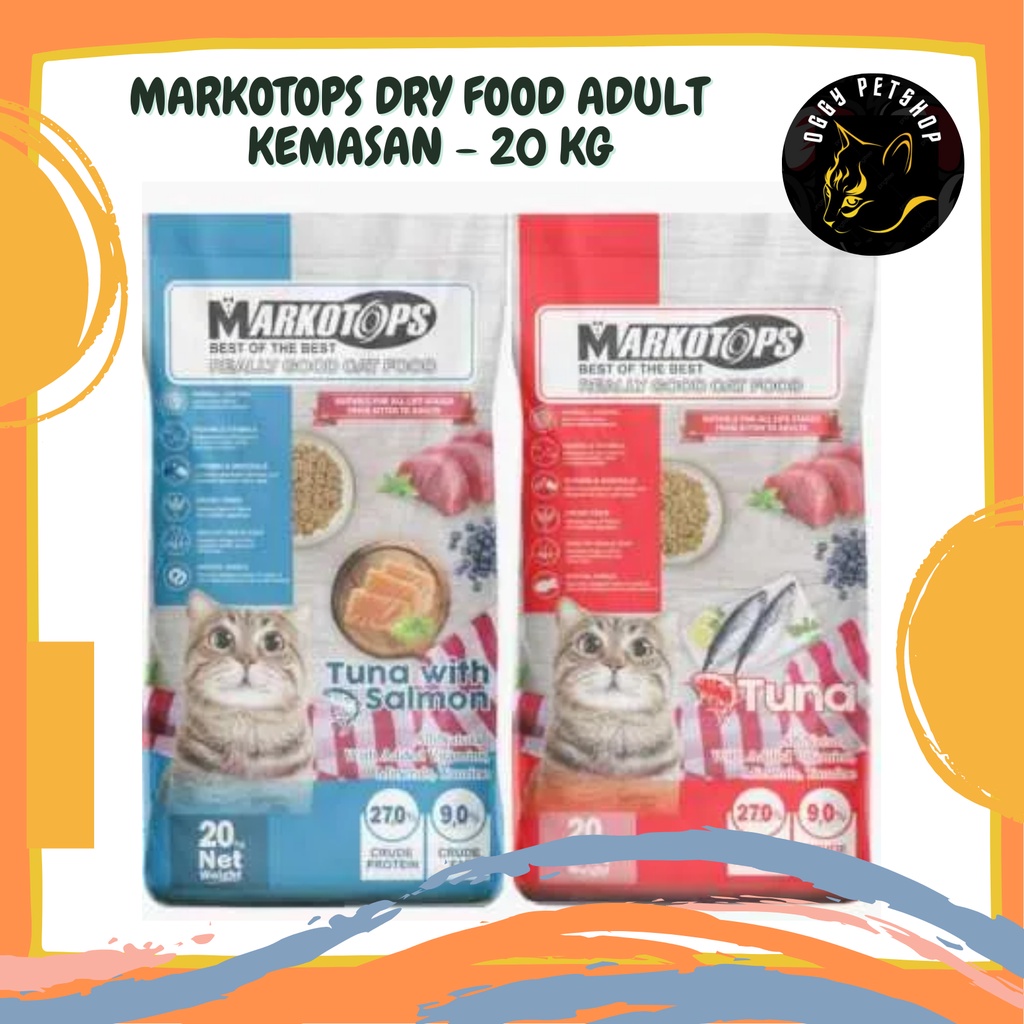 Markotops Adult DRY FOOD MAKANAN KUCING KEMASAN 20kg Khusus GOJEK/GRAB