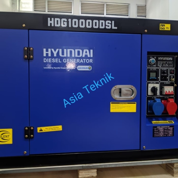 Genset silent 10 kva Hyundai full power double voltage