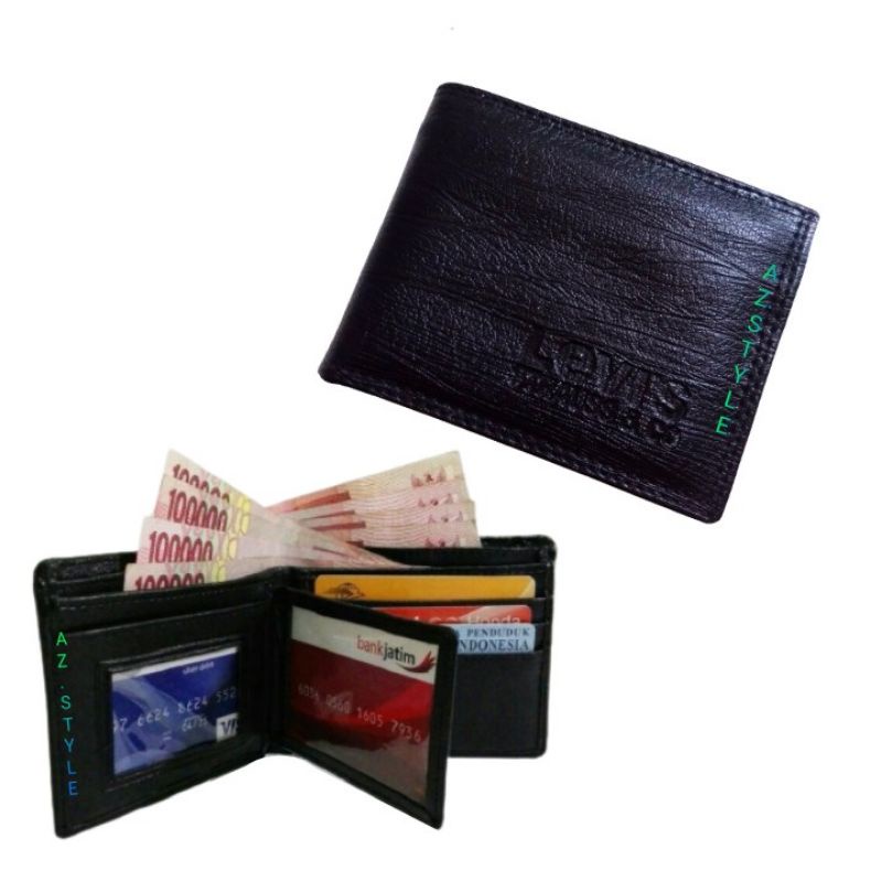 DOMPET PRIA TERBARU/DOMPET RANTAI KULIT SEMI-Hanya Dompet Hitam