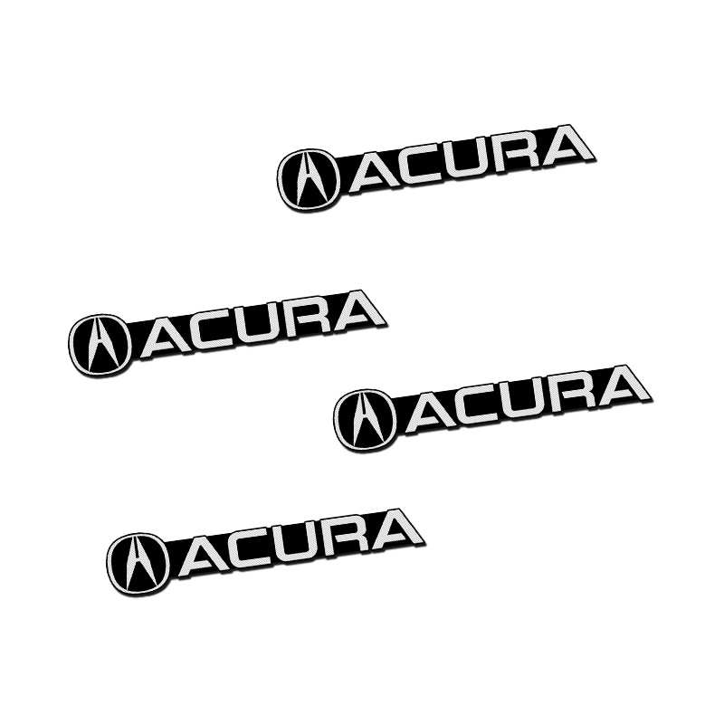 4pcs Stiker 3D Bahan Aluminum Untuk Acura Car Stereo Mobil RDX CDX TLX-L MDX NSX MDX ILX TLX Integra ZDX Tx 2019