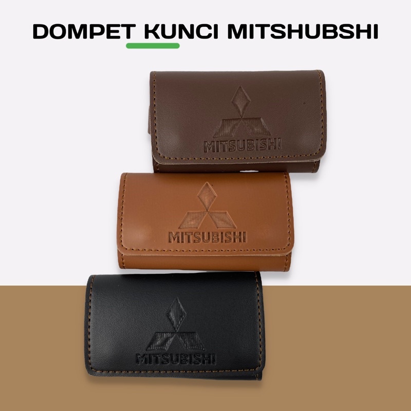 DOMPET KUNCI MITSHUBSHI KULIT SINTETIS DOMPET KUNCI STNK DOMPET STNK MOBIL DOMPET KUNCI LIPAT 3 GANTUNGAN KUNCI MOBIL