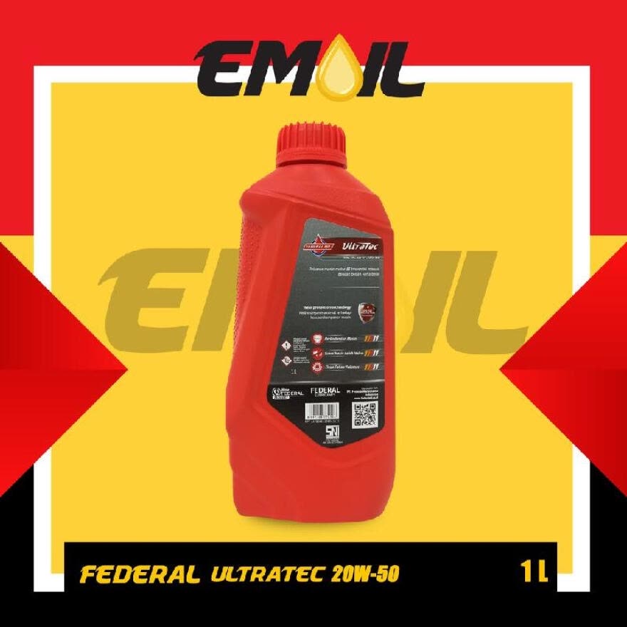 OLI FEDERAL OIL ULTRATEC SAE 20W-50 JASO MA API SG ISI 1 LITER