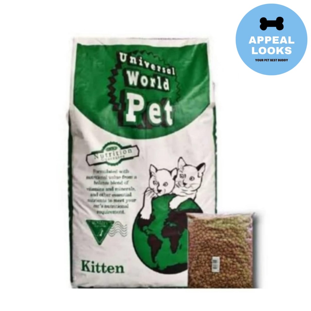 Universal World Kitten Repack 1kg Makanan Pakan Anak Kucing / Cat Dry Food