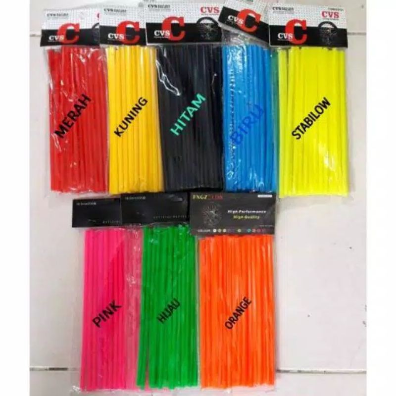 PiPet Cover Jari Jari Motor Ukuran Panjang Velg Ring 17/ 17cm Warna Kilat Universal