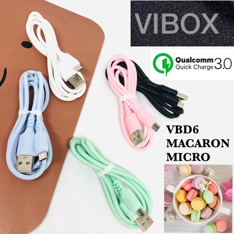 GROSIR KABEL DATA MAKARON VIBOX VBD6 MICRO FAST CHARGING