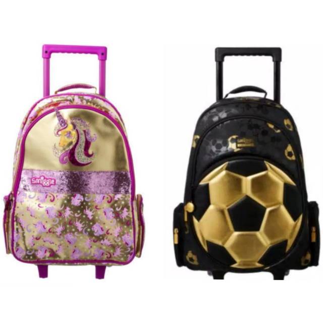 Trolley Bag Smiggle (Gold Ball & Unicorn)