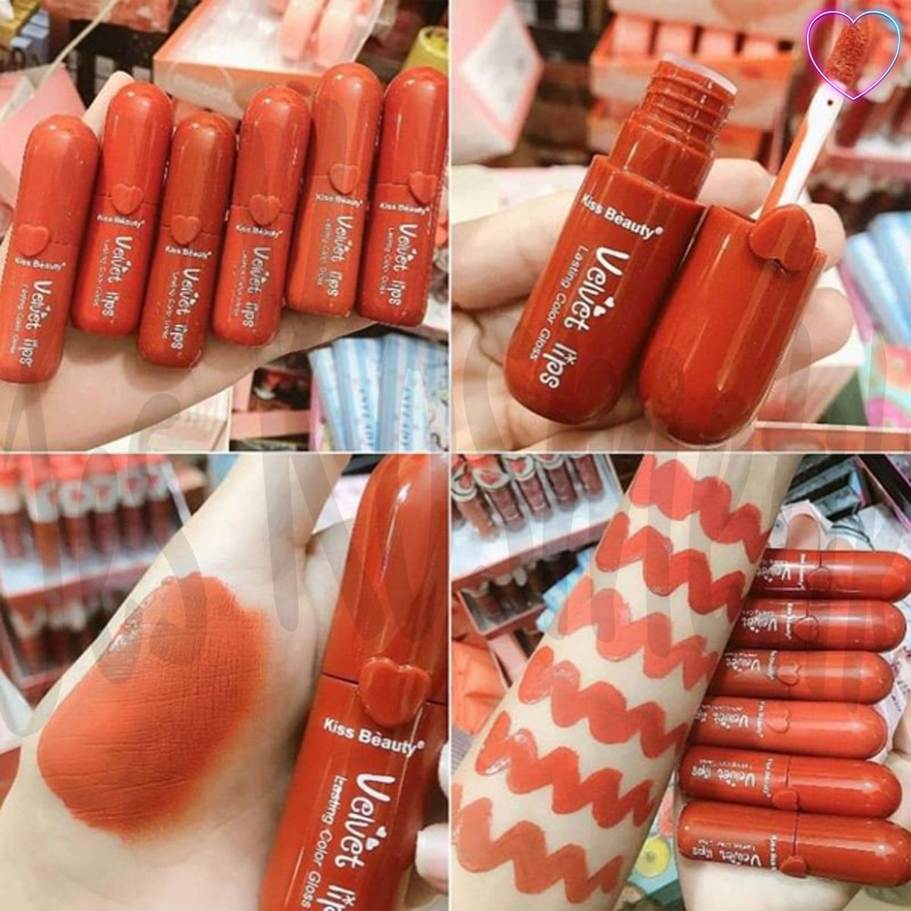 [LUSINAN] Kiss Beauty Lipcream Lipgloss Matte Color / Grosir Kosmetik