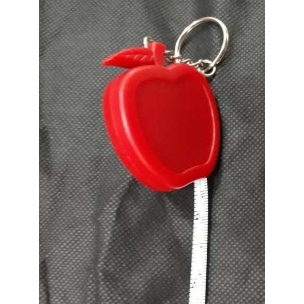 Gantungan Kunci Meteran Apel / Keychain Apel Key Chain Alat Pengukur 1 Meter Multifungsi Souvenir