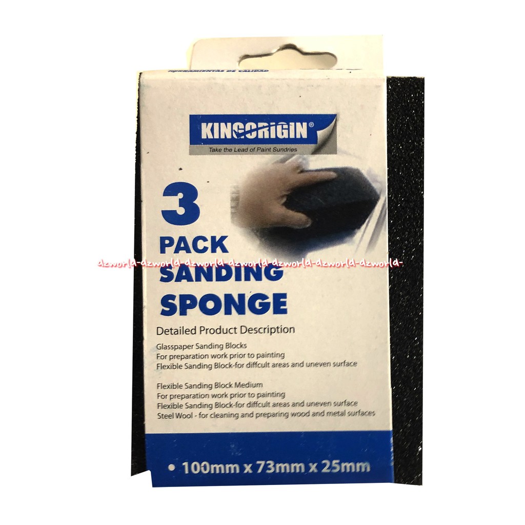 Kingorigin 3Pack Sanding Sponge Amplas Kotak Untuk Membersihkan Cat Dan Alat Memoles