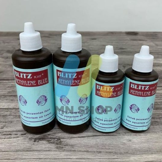 Obat Ikan. BLITZ ICHT Methylene Blue. Obat Biru. 100cc & 50cc Anti Jamur. Obat Ikan.