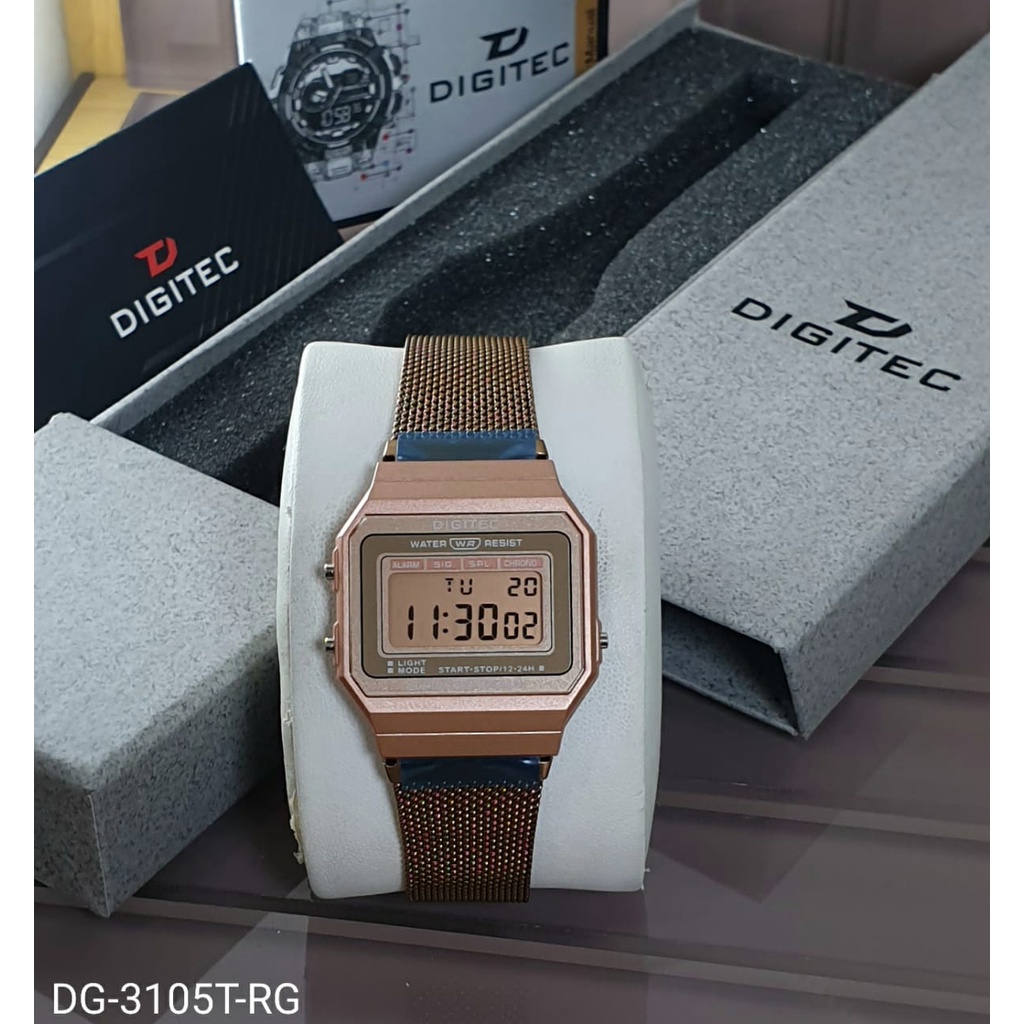 JAM TANGAN WANITA DIGITEC ORIGINAL RANTAI PASIR DIGITAL - DIAMETER 3,6 CM