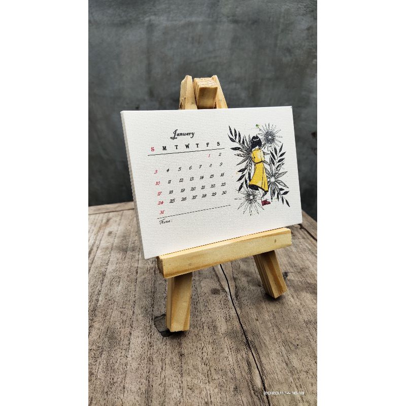 KALENDER 2021/AESTHETIC CALENDAR/KALENDER KAYU/ KALENDER ESTETIK