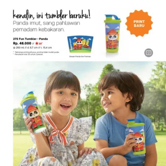 fun tumbler panda new tempat botol minum anak anti tumpah