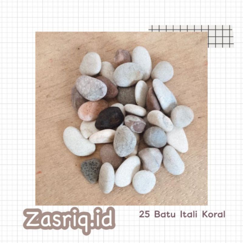 Batu koral Itali hias 100gr | Batu koral kecil halus | Batu koral warna| Batu hias murah
