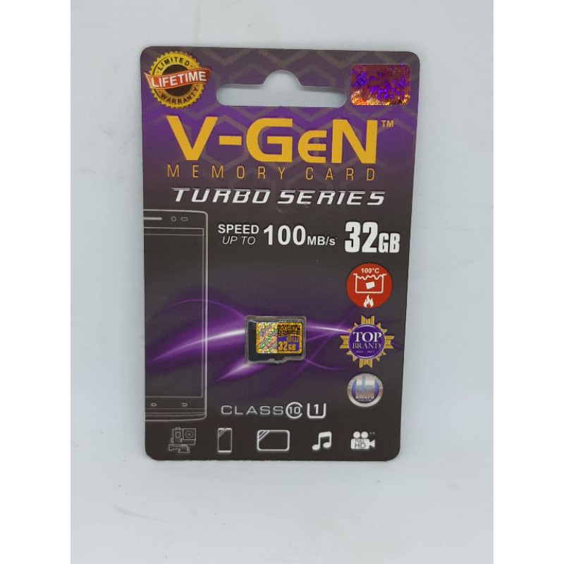 MICRO SD MEMORY CARD VGEN 8GB 16GB 32GB 64GB CLASS 10 TURBO SERIES