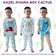 1 Setelan Piyama Kazel BOY And GIRL NB-XXL Bat Cat Owl Lion (0-6 tahun) CBKS