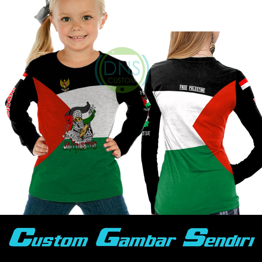 Kaos Anak Lengan Panjang Save Palestina Gokil