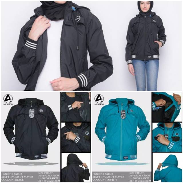 Jaket Amazing Hoodie Pria Wanita Waterproof, Jaket Gunung Jaket Motor dll