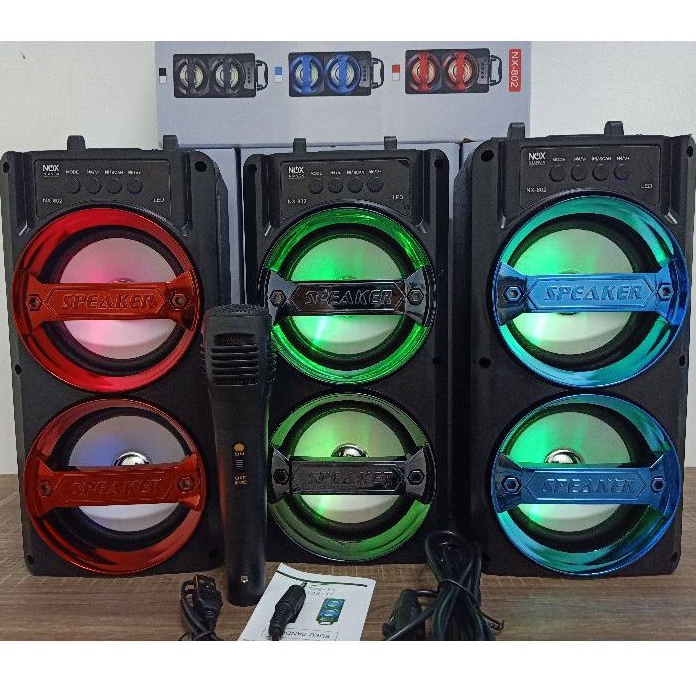 speaker bluetooth portabel karaoke free mic PJ 81/82 speaker aktif termurah-5