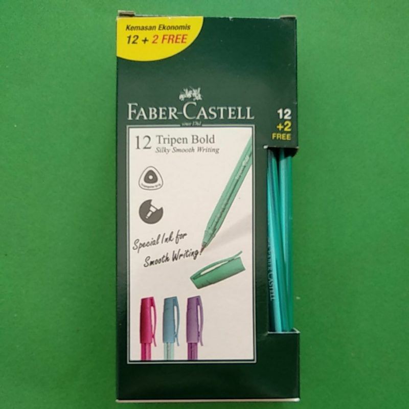 

Pulpen Tripen Bold Faber Casell Kemasan Ekonomis Isi 12+2
