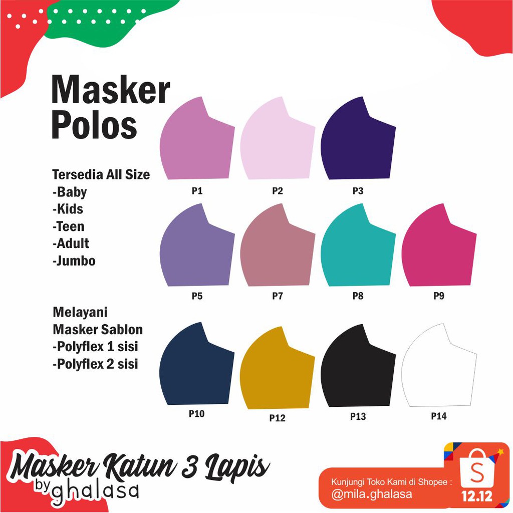 [UKURAN REMAJA/TEEN] Masker kain non medis 3 lapis - masker kain hijab bukan masker 3d