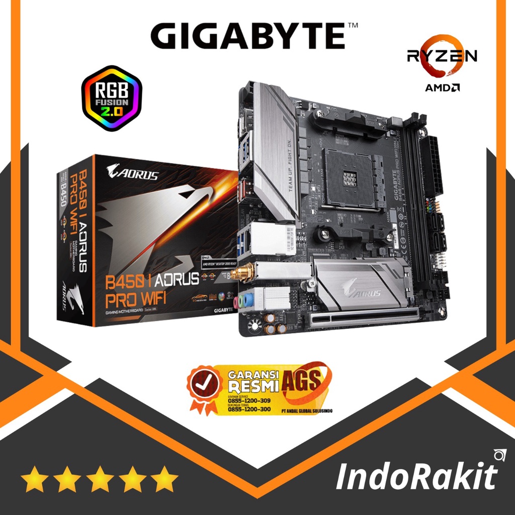 Gigabyte Motherboard AMD B450 I AORUS PRO WIFI