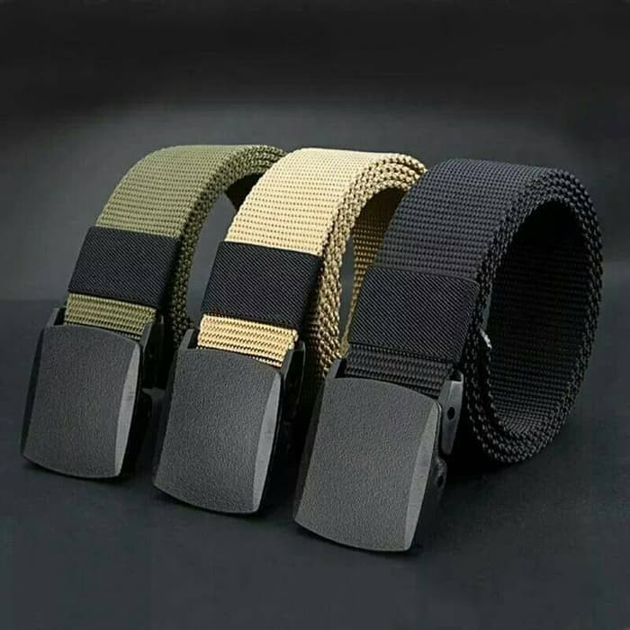 Ikat pinggang canvas tactical military belt anti metal detector