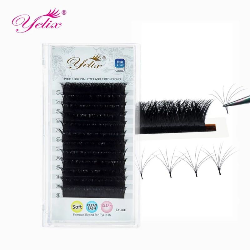 Yelix V shape Auto-Fans Lashes Soft Easy Fan Eyelash Extension Volume bulu mata palsu LEMBUT