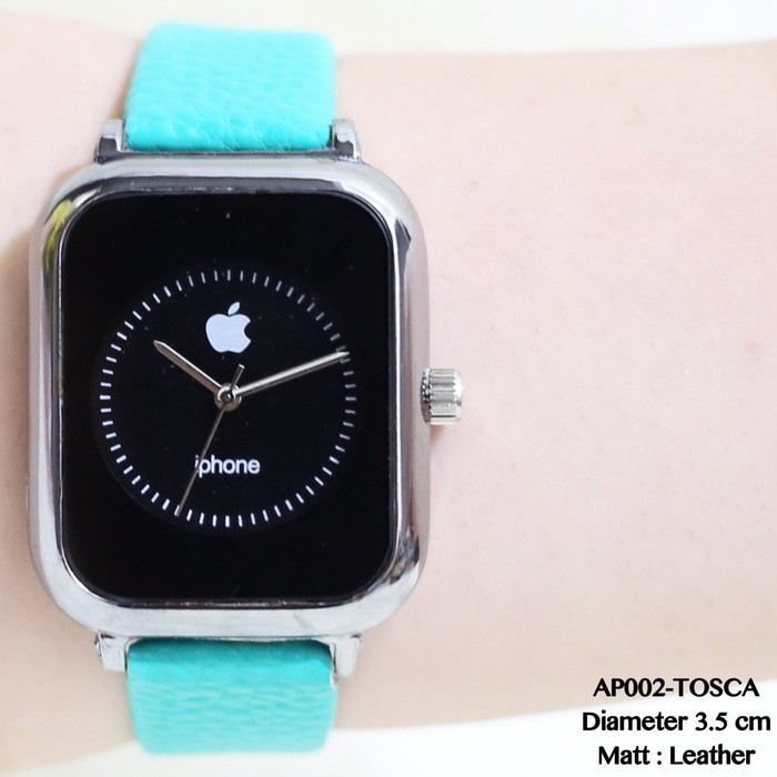 Jual Jam tangan apple watch unisex wanita pria iphone analog tali kulit dw Murah