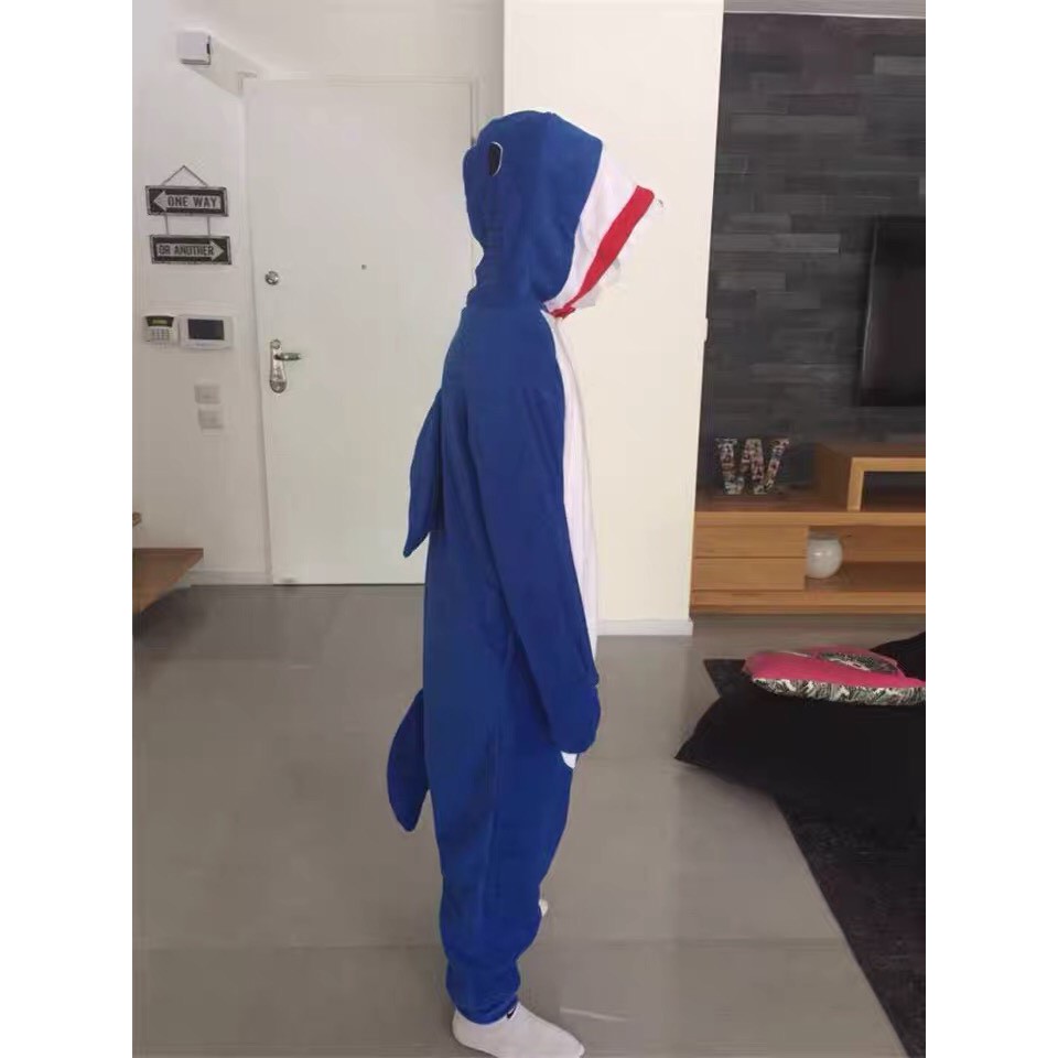 KOSTUM BABY SHARK IKAN HIU ONESIE PIYAMA COSPLAY BAJU TIDUR