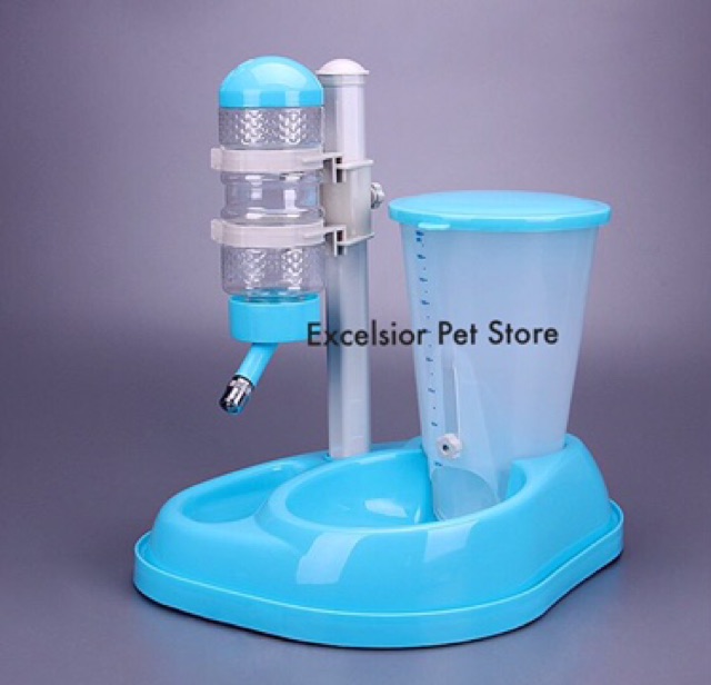 Dog food &amp; water dispenser 2 in 1 / dispenser tempat makan dan botol minum anjing