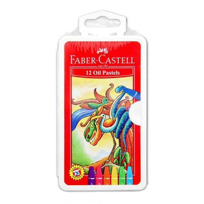 

[SET] FABER-CASTELL CRAYON PLASTIC BAG 12 WARNA HEXAGONAL OIL PASTEL KRAYON^