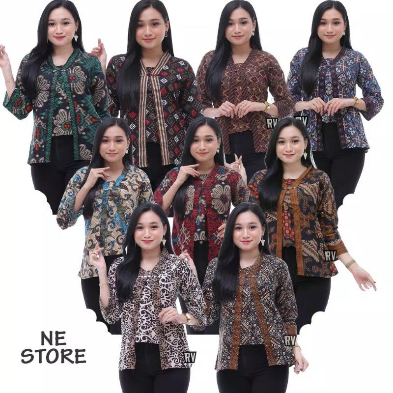 Tunic Santika Pias Genes Kombi Tunik Batik Cantik Sogan Turtleneck Tunic Batik Modern Seragaman