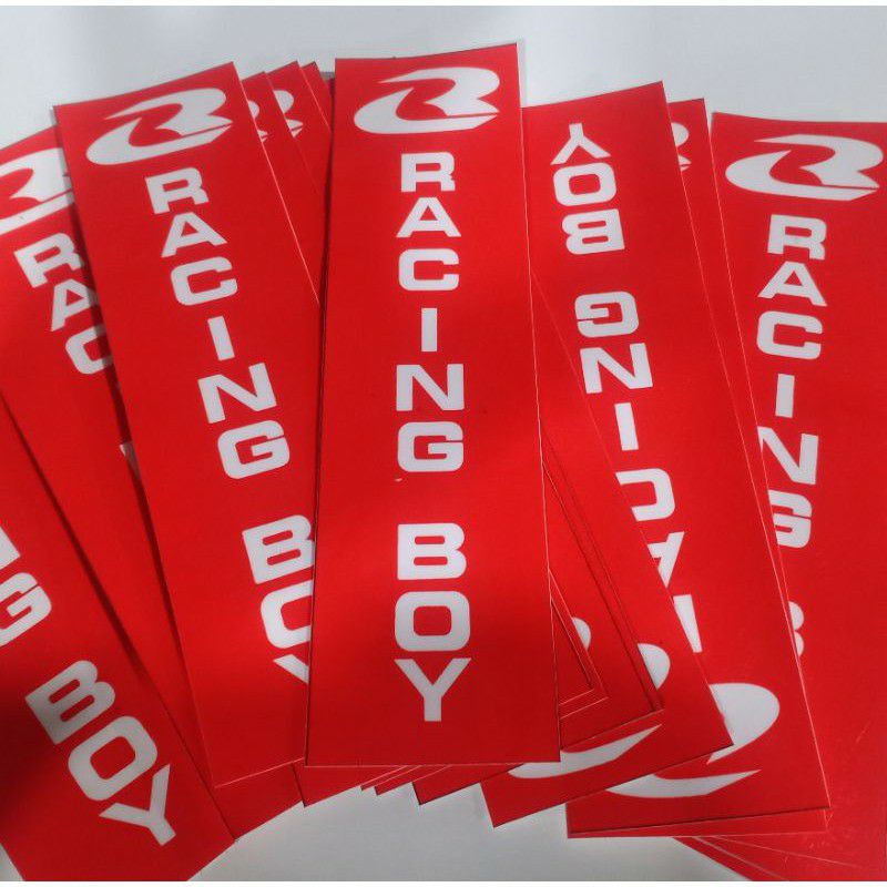 sticker racing boy rcb shock depan