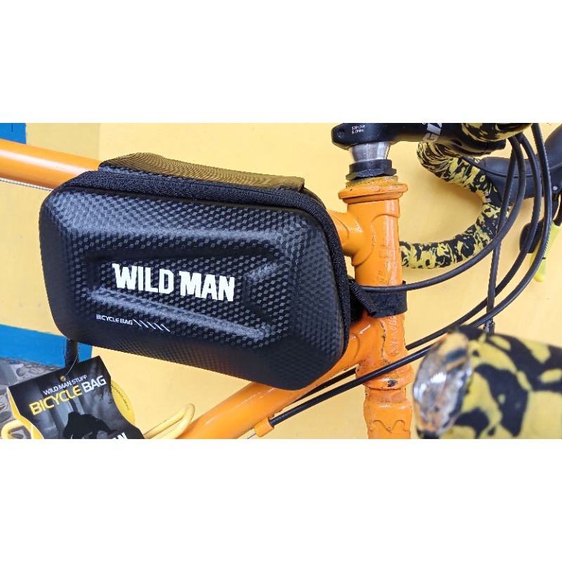 Tas depan sepeda MTB tahan Air Wild Man Tas sepeda federal city bike Hard case tas frame sepeda mtb 