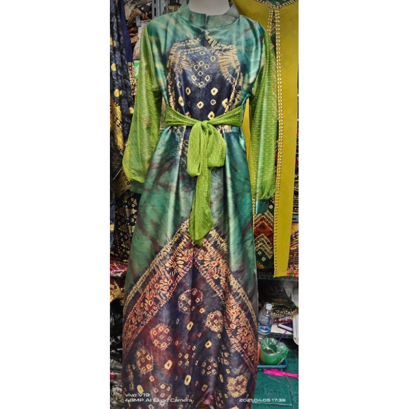 gamis lesti jumputan uk m L xl xxl xxxl bisa pesen sergaman