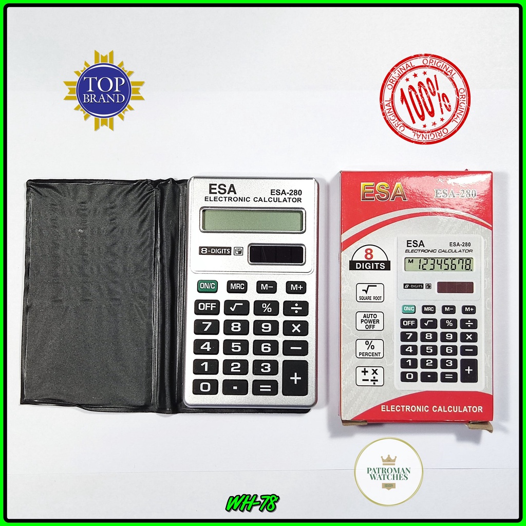 

KALKULATOR CALCULATOR ESA-280 SUPER SLIM KUAT TIPIS 0280 ASLI 8 DIGIT