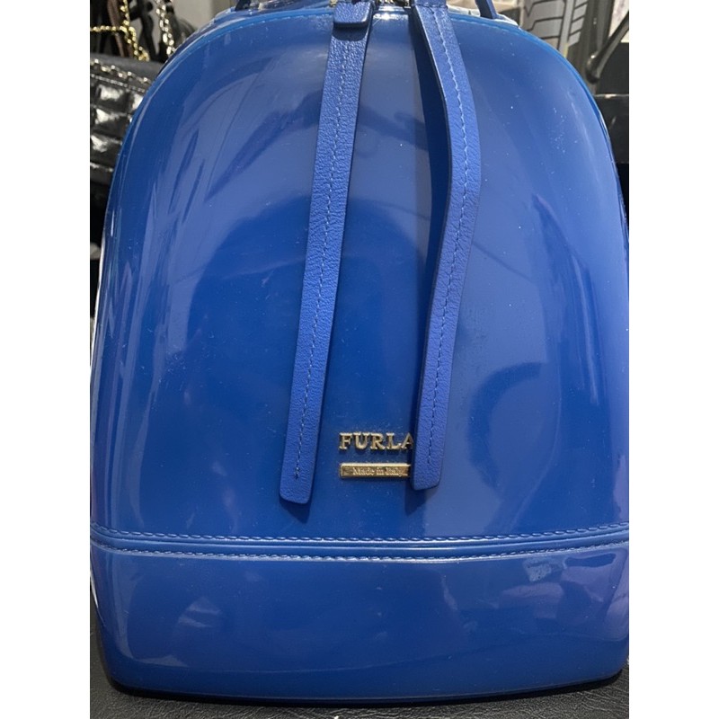 Preloved Furla Jelly backpack in blue