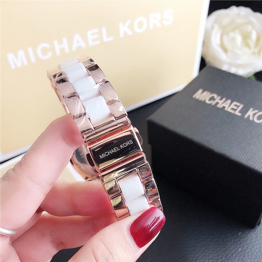 ✅COD MK Michael Kors Jam Tangan Quartz Dengan Strap Keramik Women Ceramics Watch INS Tiktok Hot-6