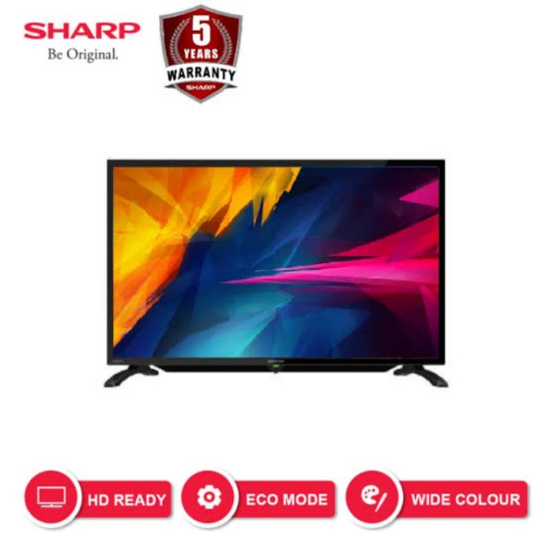 TV LED SHARP AQUOS 2T C32BA2I 27C32BA2I 32 IN INCH " HDMI USB HD ECO MODE WIDE COLOUR GARANSI MURAH